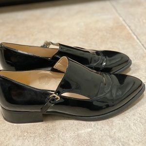 Black Patent Leather Slip-ons